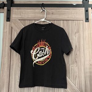 Cotton On Johnny Cash Medium Graphic Black Tee Shirt
